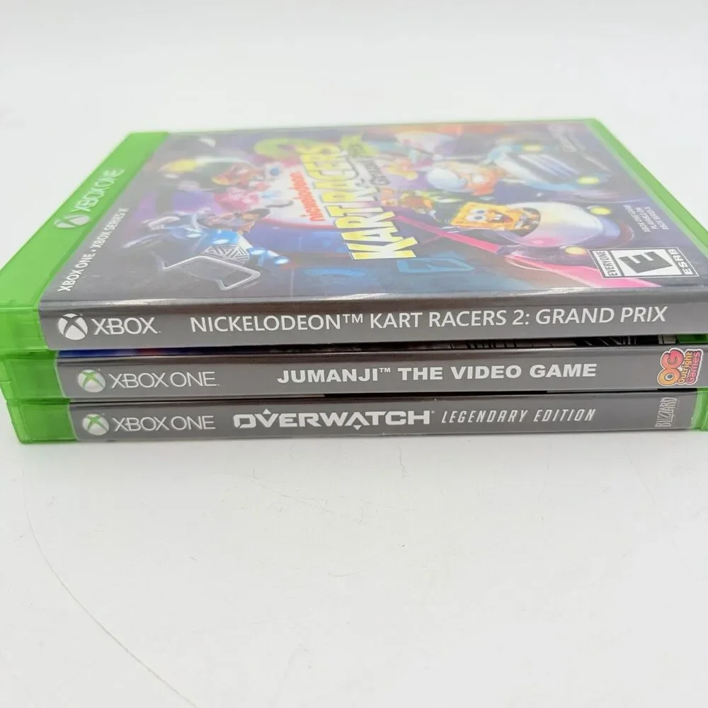 XBOX ONE Game Lot OVERWATCH Legendary Edition JUMANJI KART RACERS 2